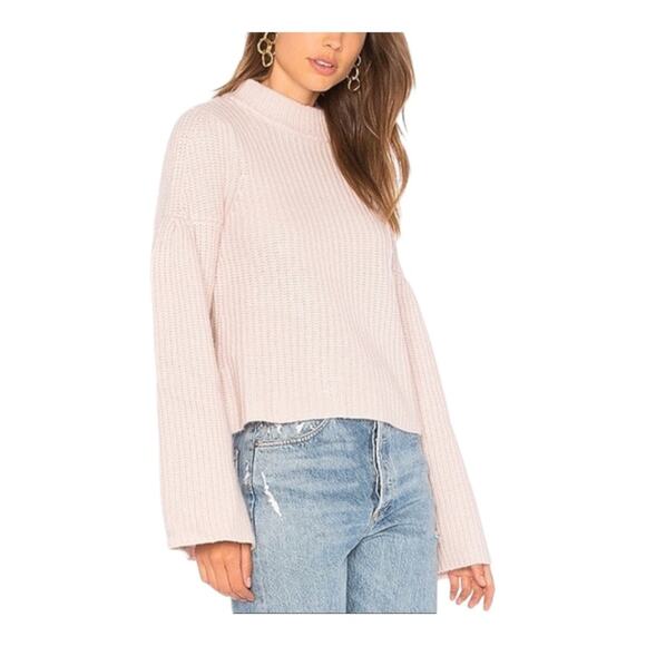 Autumn Cashmere Cropped Mock Sweater Ballerina Pink XS - Picture 9 of 9